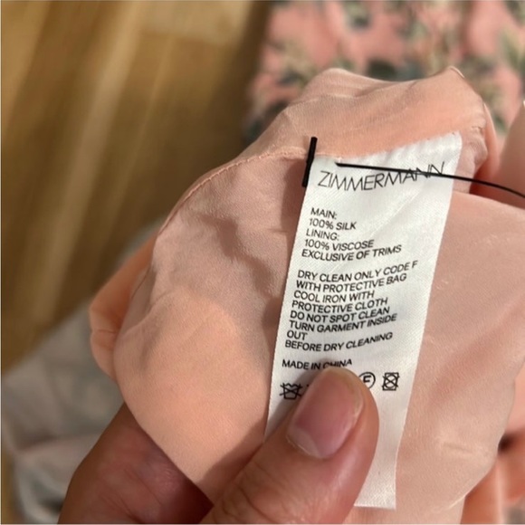 Like new Zimmermann silk tempest lace up deep v floral dress - Picture 6 of 12